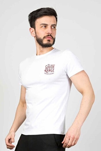 Cazador Men's White Zero Collar T-Shirt - CDR 4274