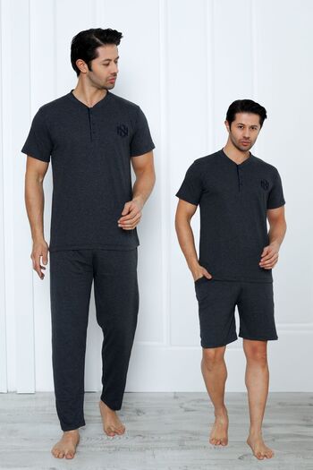 nisaNCa Men's Cotton Pajama Set 3 Pieces - Father's Day Gift