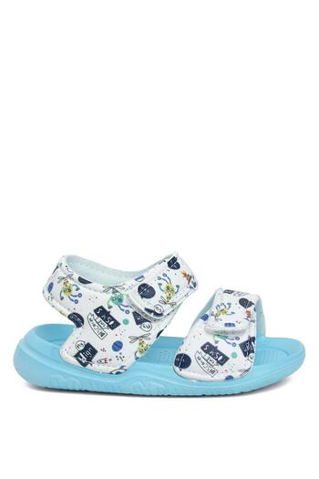 Ayakkabı Fuarı Boy's Blue Booties Flat Sandals - Elite SY016