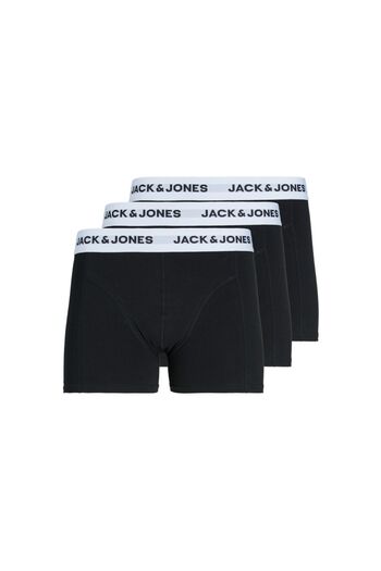 Jack & Jones Men's Black Boxer Set - 3 Pack, Elastic Band, Logo Detail12213629