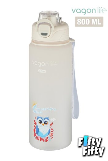 Vagonlife 800 ml Water Bottle - Dual Use, Straw and Comfortable Drinking Sticker, Gift-FFVGN-2352