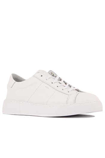 SailLakers - White Color Leather Lace-Up Men's Casual Shoes 101-3608-He1065