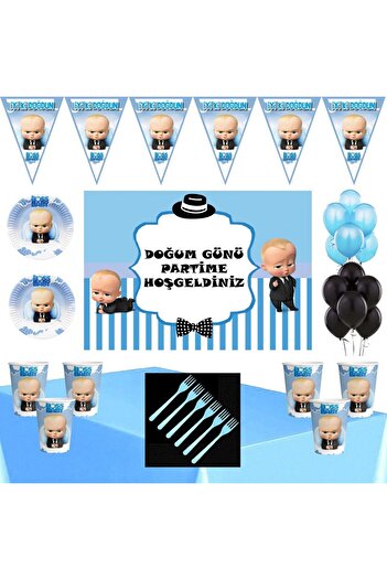 Parti Furyası 24 Person Boss Baby Poster Set
