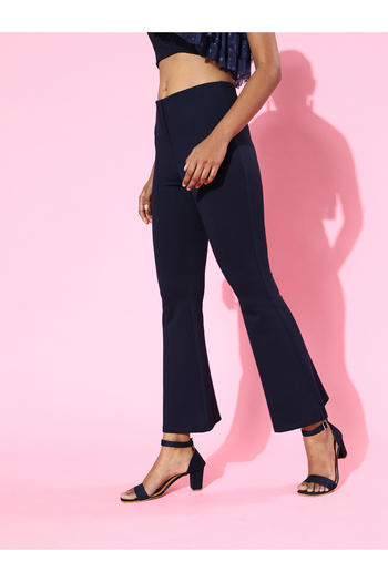 Sassafras By Styli Mid Rise Bell Bottom Pants