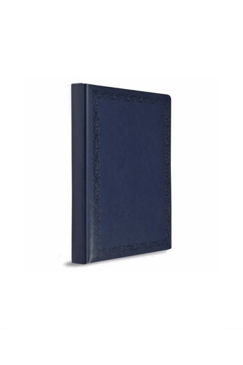Gıpta Leaf Navy Blue Cheers Book - 20X28 160 Thread Stitching Leather Cover