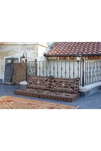 BAKIRÖZÜ HOME 1.kalite Şark Köşesi Takımı Anadolu Kahve Modeli Sünger Dahil (4 Parça)
