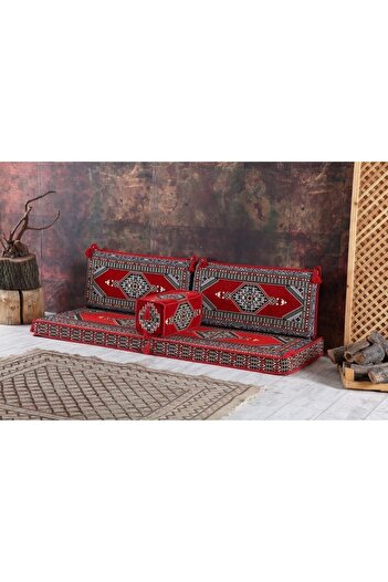 BAKIRÖZÜ HOME Şark Köşesi Takımı Konsepti Saraylı Modeli Koltuk Takımı Sünger Dahil (10 Parça)