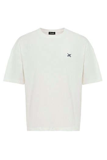 COOLHILL Ανδρικό μπλουζάκι Oversize - 100% βαμβάκι, κέντημα στο στήθος
