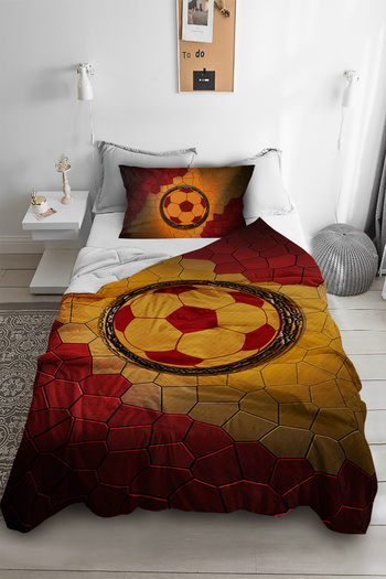 HOMESSA Football Patterned Single Pike - With Pillowcase