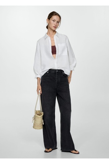 MANGO Woman 100% linen shirt