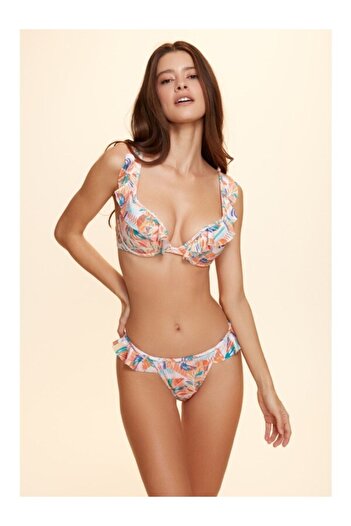 No Gossip Linda Ruffled Bikini Single Bottom Tropical229201-d