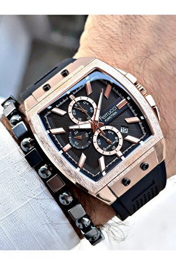 Ferrucci Function FCF.03297FS.03 Silikon Kordon Erkek Kol Saati