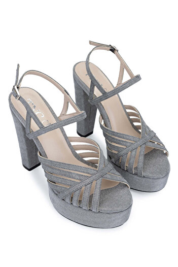 Tamer Tanca Women's Vegan Metallic Heeled Sandals