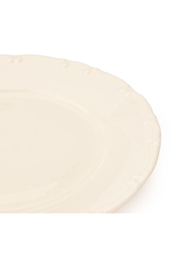 Tulü Porselen 25 cm Cream Tulle Porcelain Liana Serving Plate