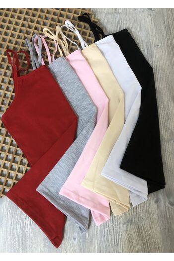 DONLİZZA Singlet Plain Mixed Color 5 Pieces