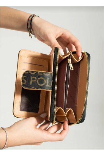 Polo Of Colors Women's Black Tababozuk Wallet with Money and Card Compartment