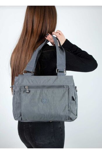 MEGA ÇANTA Women's Gray Waterproof Kipling Handle Crossbody Bag
