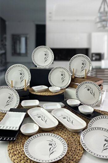 Keramika Viola 24 Piece Breakfast Set for 12 People