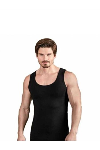 Berrak Ανδρικό εσώρουχο μαύρο βαμβακερό Lycra Classic Strap 3 Pack