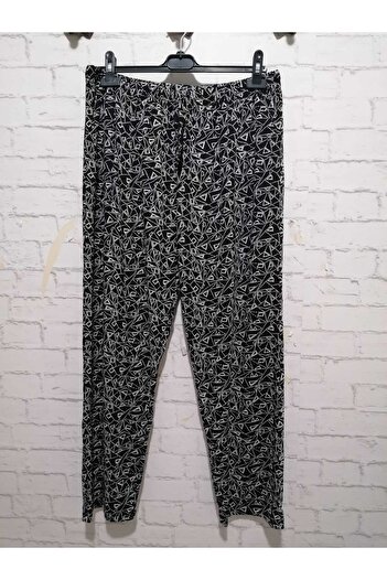 anne moda ankara High Waist 2 Pocket Patterned Summer Viscose Cotton Trousers