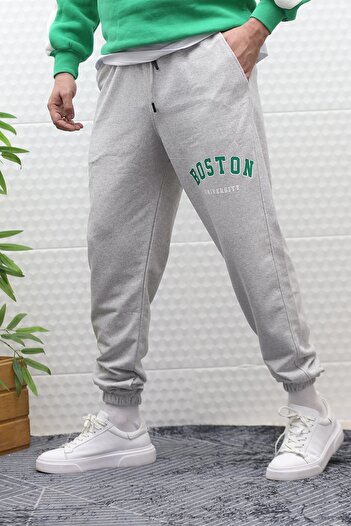 WAFRA Erkek Eşofman Altı Yazlık Boston Baskılı