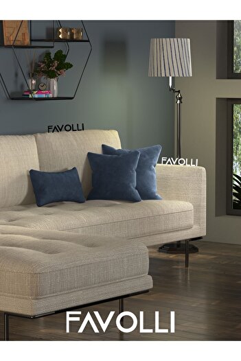 FAVOLLİ Husă de pernă de culoare albastru închis cu textura de catifea Fermoar ascuns potrivit pentru seria Dream Punch