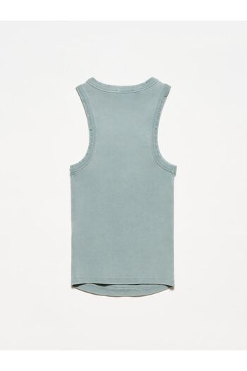 Dilvin 20652 Antique Sleeveless Top-Grey