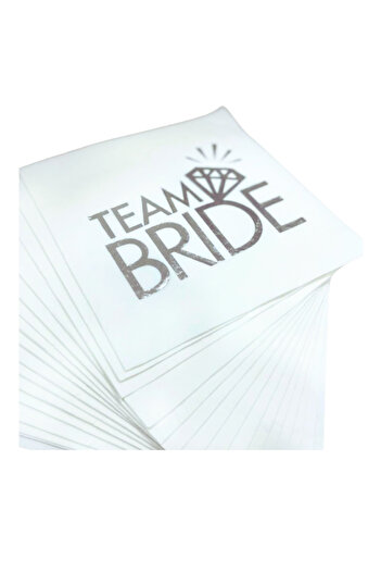 Huzur Party Store Silver Gray Gilt 16-Piece Bachelorette Party - Team Bride to Be Supplies
