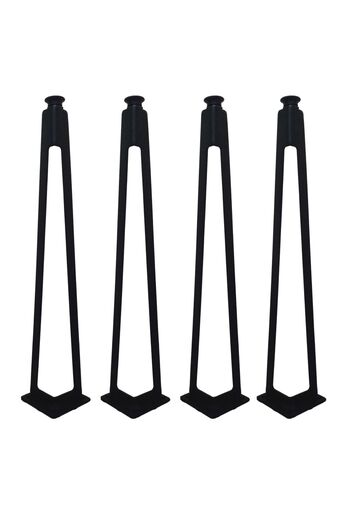 AS DESİGN 4-Piece Decorative Metal Hairpin Coffee Table Legs (44 cm Height)