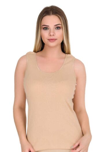 Berrak Pack of 3 Skin Wide Strap Women's Undershirt