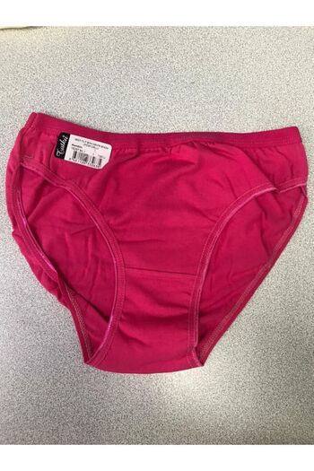 Tutku Pack of 12 Women's Plain Highlighter Bikini Panties Assortment Kilot