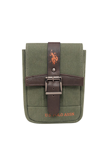 U.S. Polo Assn. US Polo Assn.24546 Canvas Shoulder Bag - Phone Holder Khaki