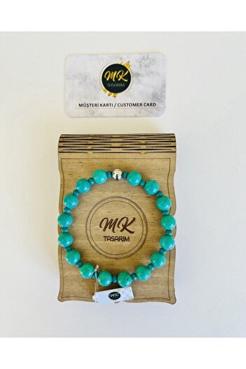 MK tasarım REAL TURQUOISE STONE BRACELET MK.020.006