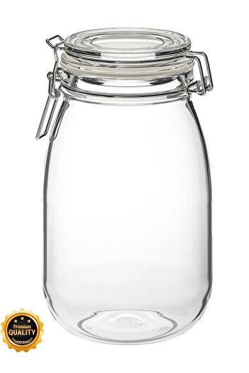 TAGESAN 1.8 Lt Korken - Glass Locked, Airtight, Dry Food Storage Jar