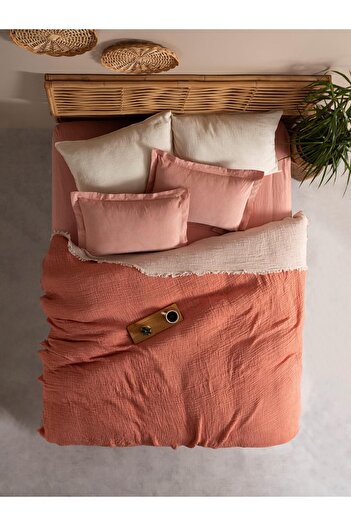 MYLASA HOME 4 Layer Muslin Bedspread Double 220X240Cm, Double Face Planets