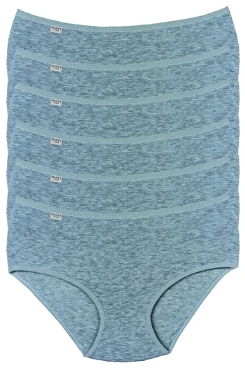 Bluence Women's Gray Melange 6-Piece High Waist Lycra Bato Panties