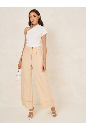 Styli Gathered Detail One Shoulder Knit Top