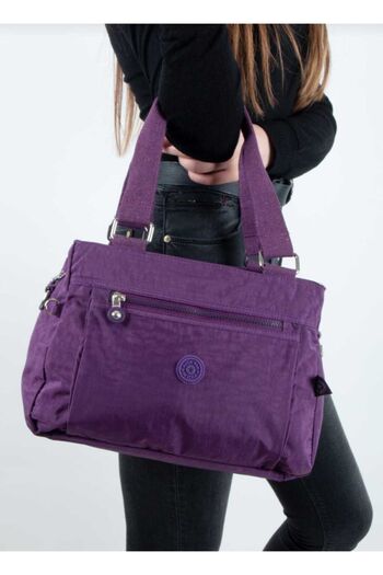 MEGA ÇANTA Women's Purple Kipling Waterproof Handle Crossbody Bag