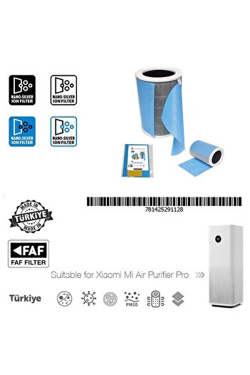 FAF FİLTRE Xiaomi Mi Air Purifier 3h-3c Filtre Üstü Uyumlu Renkli Toz Tutucu Koruyucu 10 Adet