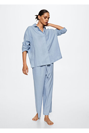 MANGO Woman Top de pijama de damă albastru37054007