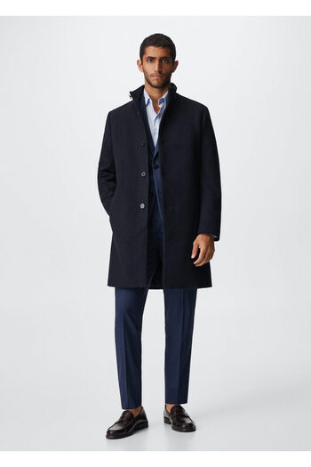 MANGO Man Navy Blue Men's Coat37924001
