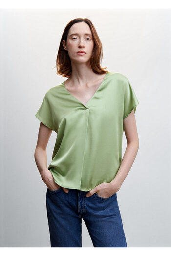 MANGO Woman Green Women's T-Shirt47005825