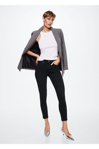 MANGO Woman Black Denim Women's Trousers37000103