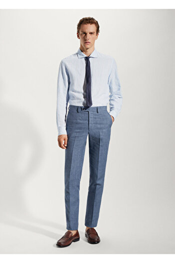 MANGO Man Navy Blue Men's Adult Trousers 57000552