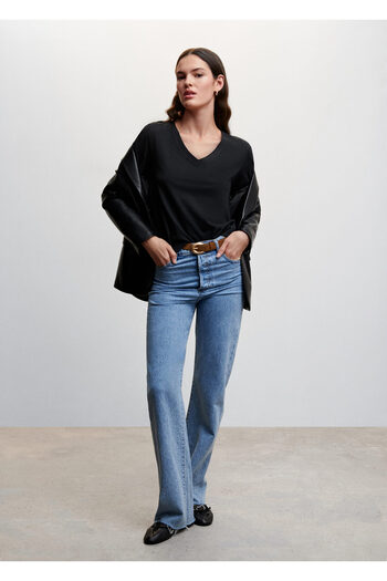 MANGO Black Women's T-Shirt37000007
