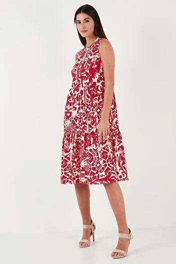 Lela Patterned Regular Fit Sleeveless Dress DRESS5865731