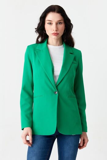 Select Moda Women's Green Blazer Jacket