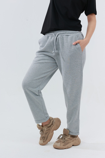 TKT Γυναικείο Oversize Γκρι Μέγεθος M Φούτερ με διπλό πόδι Pique