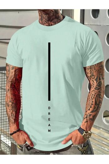 MOONBULL Ανδρικό μπλουζάκι Oversize με εμπριμέ Vertical Dream