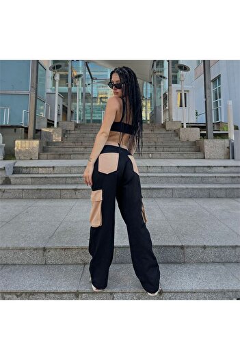 Köstebek Cargo Pocket Double Color Trousers